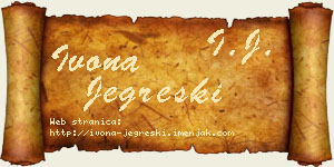 Ivona Jegreški vizit kartica